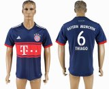 2017-2018 Bayern Munich club #6 THIAGO Thailand version blue soccer jersey away