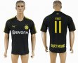 2017-2018 Dortmund #11 REUS Thailand version black soccer jersey away