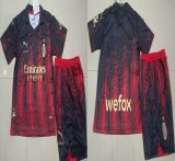 2023-2024 AC Milan club red black soccer jersey home