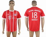 2017-2018 Bayern Munich Thailand version #18 BERNAT red soccer uniforms home