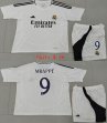 2024-2025 Real Madrid club #9 Mbappé white kid soccer jerseys home