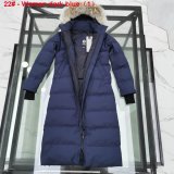 Women Canada Goose Down Chilliwack Bomber Hooded Warm Coat Fur Windbreaker parka 22-dark blue 01