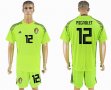 2018 World cup Belgium #12 MIGNOLET fluorescent green goalkeeper soccer jersey