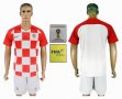 2018 Croatia team white red home soccer FIFA World Cup and Russia 2018 patch