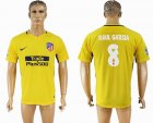 2017-2018 Atletico Madrid #8 RAUL GARCIA thailand version yellow soccer jersey away