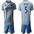 2019-2020 Sporting Kansas City #5 BESLER gray skyblue soccer jersey home