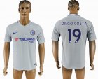 2017-2018 Chelsea #19 DIEGO COSTA Thailand Version gray soccer jersey away