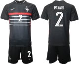 2022 France World Cup #2 PAVARD black soccer Jerseys home