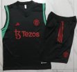 2023-2024 Manchester United black soccer vest uniforms D903