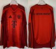 2024-2025 Bayern Munich club thailand version red long sleeves soccer jerseys home