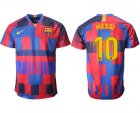 2018-2019 Thailand version Barcelona #10 MESSI red blue 20th Anniversary Stadium Shirt