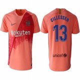 2018-2019 Barcelona Thailand version #13 CILLESSEN pink soccer jersey away