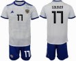2018 World Cup Russia team #17 GOLOVIN white blue soccer jersey away