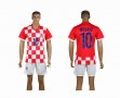 2014 World Cup Rhodia MODRIC 10 white red soccer jersey home