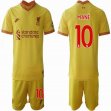 2021-2022 Liverpool club #10 MANE Yellow soccer jersey away