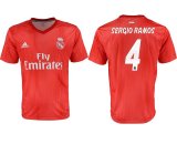 2018-2019 Real Madrid second thailand version #4 SERGIO RAMOS red soccer jerseys away