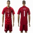 2016 Czech Republic team CECH #1 red soccer jerseys home