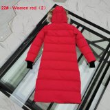 Women Canada Goose Down Chilliwack Bomber Hooded Warm Coat Fur Windbreaker parka 22-red 02