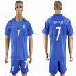 2016-2017 Greece team KARELIS #7 blue soccer jersey away