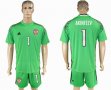 2016-2017 Russia AKINFEEV #1 green goalkeeper soccer jersey