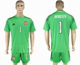 2016-2017 Russia AKINFEEV #1 green goalkeeper soccer jersey