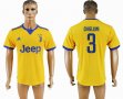 2017-2018 Juventus FC #3 CHIELLINI thailand version Yellow soccer jersey away