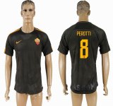 2017-2018 Rome Thailand version #8 PEROTTI black soccer jersey away