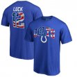 Professional customized Indianapolis Colts #12 LUCK T-Shirts blue