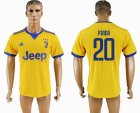 2017-2018 Juventus FC #20 PJACA thailand version Yellow soccer jersey away