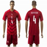 2016 Czech Republic team BARTOSAK #4 red soccer jersey home