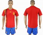 2018 World Cup Spain red soccer jersey home