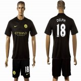 2016-2017 Manchester City club DELPH #18 black soccer jersey away