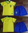 2023-2024 Brazil team yellow blue soccer jersey home