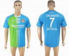 2016-2017 Bayer 04 Leverkusen thailand version #7 CHICHARITO skyblue green soccer jersey away