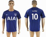 2017-2018 Tottenham Hotspur #10 KANE thailand version blue soccer jersey away