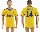 2017-2018 Juventus FC #14 MATTIELLO thailand version Yellow soccer jersey away