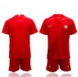 2018 World cup Poland red soccer jersey away