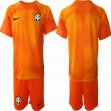 2022 World Cup Brazil team orange goalkeeper soccer jerseys