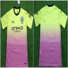 2019-2020 Manchester city thailand version yellow purple soccer jersey away