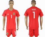 2018 World cup Swedish #1 OLSEN red goalkeeper soccer jersey