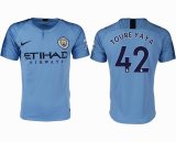 2018-2019 Manchester City club thailand version #42 TOURE YAYA skyblue soccer jerseys home