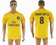 2017-2018 Juventus FC #8 THIAGO MOTTA thailand version Yellow soccer jersey away