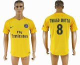 2017-2018 Juventus FC #8 THIAGO MOTTA thailand version Yellow soccer jersey away