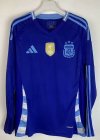 2024-2025 Argentina Team thailand version blue long sleeves soccer jerseys away