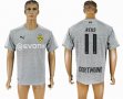 2017-2018 Dortmund #11 REUS gray goalkeeper soccer jersey away