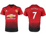 2018-2019 Manchester United thailand version #7 ALEXIS red soccer jersey home