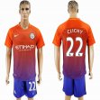 2016-2017 Manchester city club CLICHY #22 orange soccer jersey away