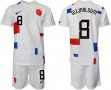 2022 World Cup Netherlands team #8 WIJNALDUM white soccer jersey away
