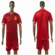 2015-2016 China team red soccer jersey home