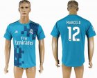 2017-2018 Real Madrid #12 MARCELO Thailand version blue soccer jersey away